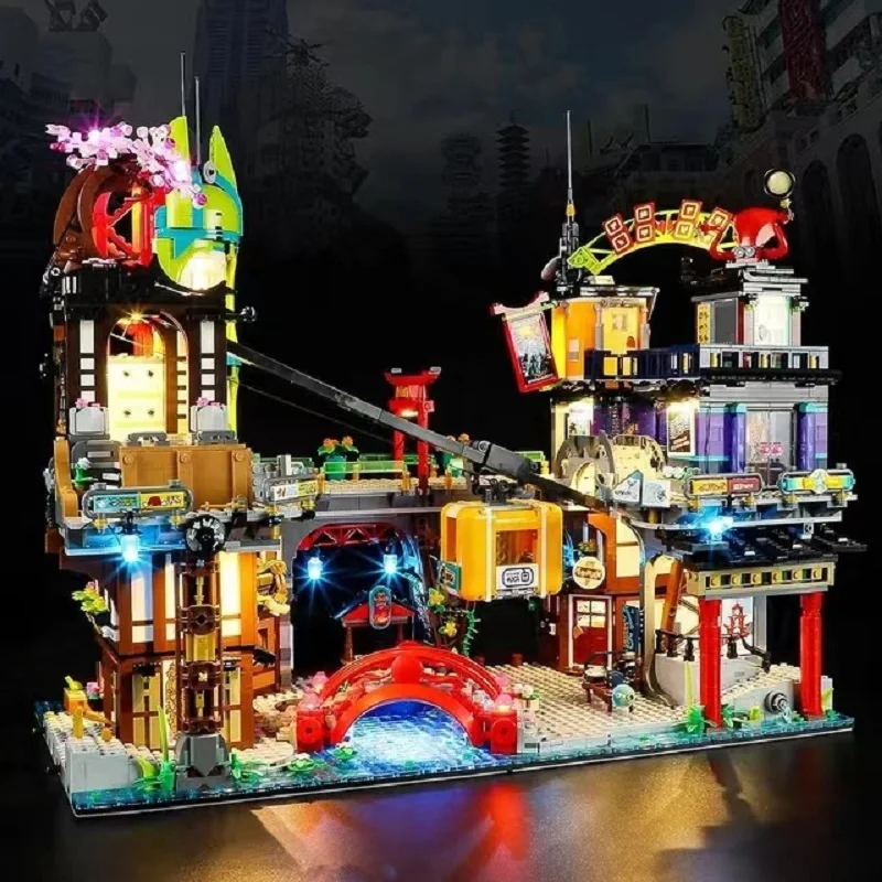 오리지널 박스 포함 71799 세트 Dragons Rising Architecture 모듈형 빌딩 키트 영화 시리즈 생일 크리스마스 선물 블록