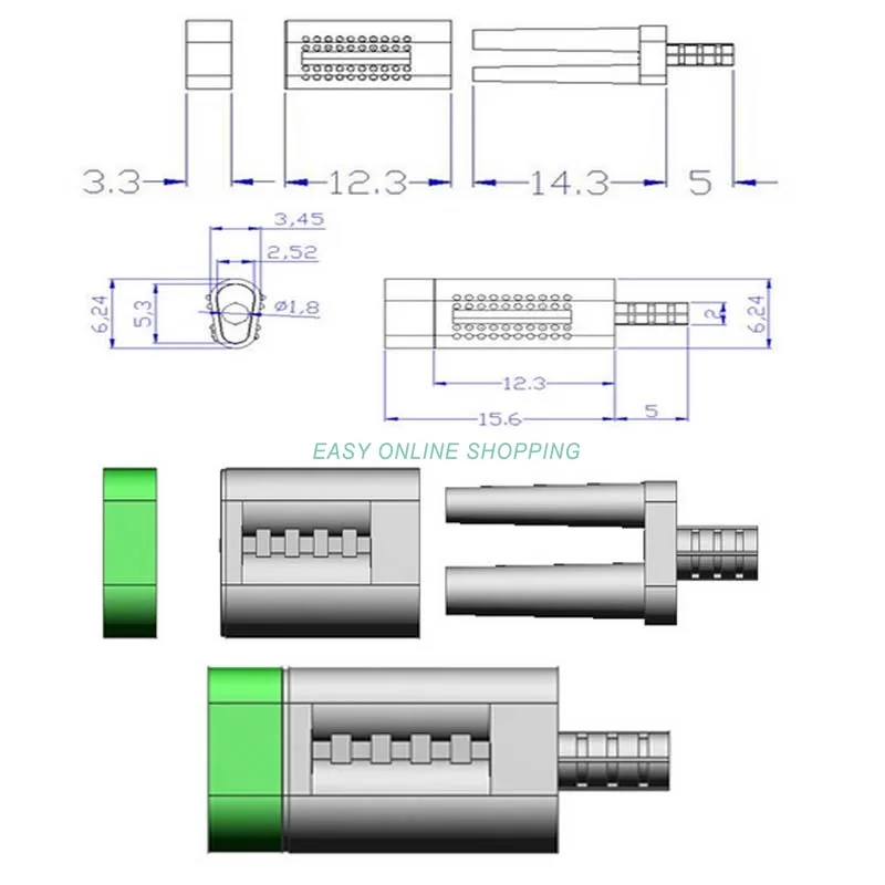 500pcs/100Pcs Dental Lab Dowel Pin Dental Lab Stone Model Work Use Double Twin Master Pins with Sleeves with Pindex