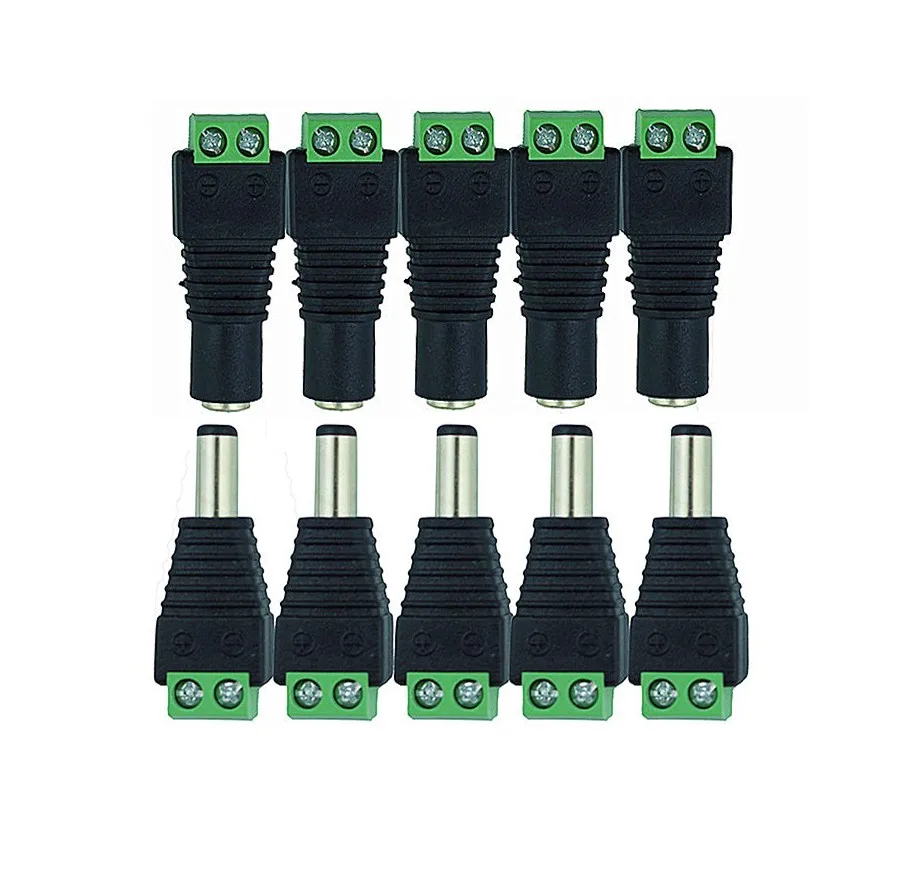 

Smart Electronics Male Female 5.5 x 2.1mm DC Power 12V 24V Jack Adapter Connector Plug CCTV Camera