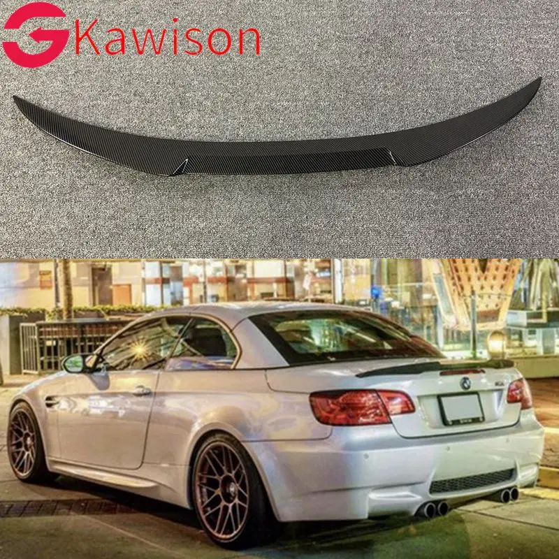 Glossy Black/Carbon Fiber Look Car Rear Trunk Spoiler Lip M4 Style Rear Wing Spoiler For BMW E93 335i M3 CONVERTIBLE 2007-2013