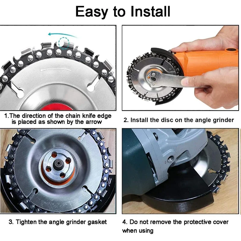 Imagem -03 - Hilixun-madeira Cadeia Disco Saw Blade 4-inch Angle Grinder 45 Polegadas Saw Blade para Corte de Madeira Cadeia