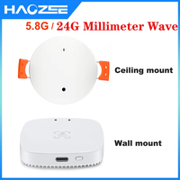 Haozee Tuya WiFi /Zigbee Human Presence Detector Smart Human Body PIR Sensor Radar Detector Microwave Motion Sensors
