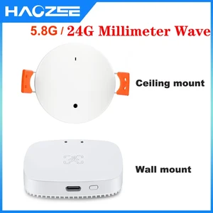 Haozee Tuya WiFi /Zigbee Detector de presencia humana Smart Human Human Sensor Detector de radar sensores de movimiento de microondas 8 Mejor sensor de presencia de ventas Zigbee - №3