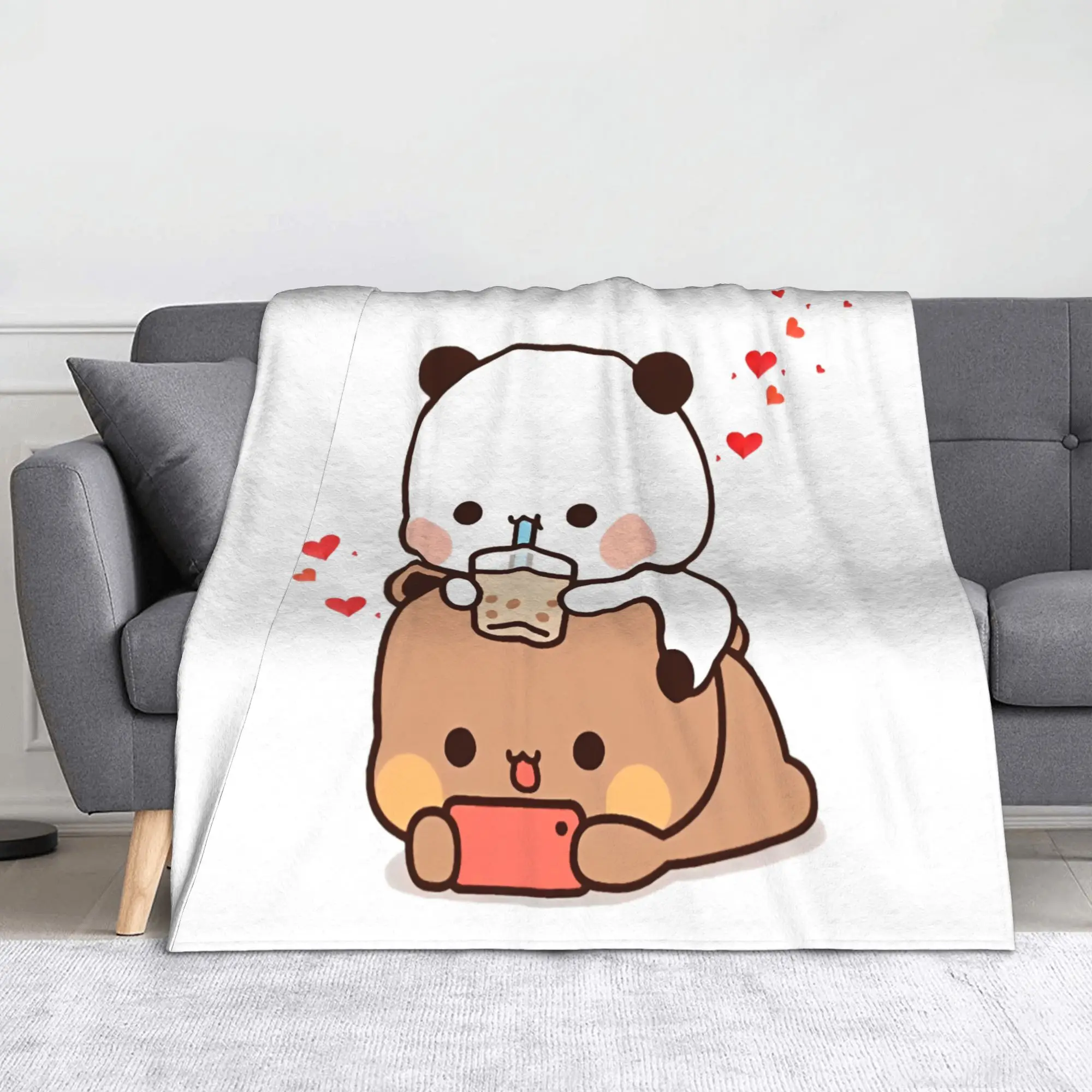 Bubu Dudu Chilling Blanket Fleece  Textile Decor  Ultra-Soft Throw Blankets for Bedding Rug Piece