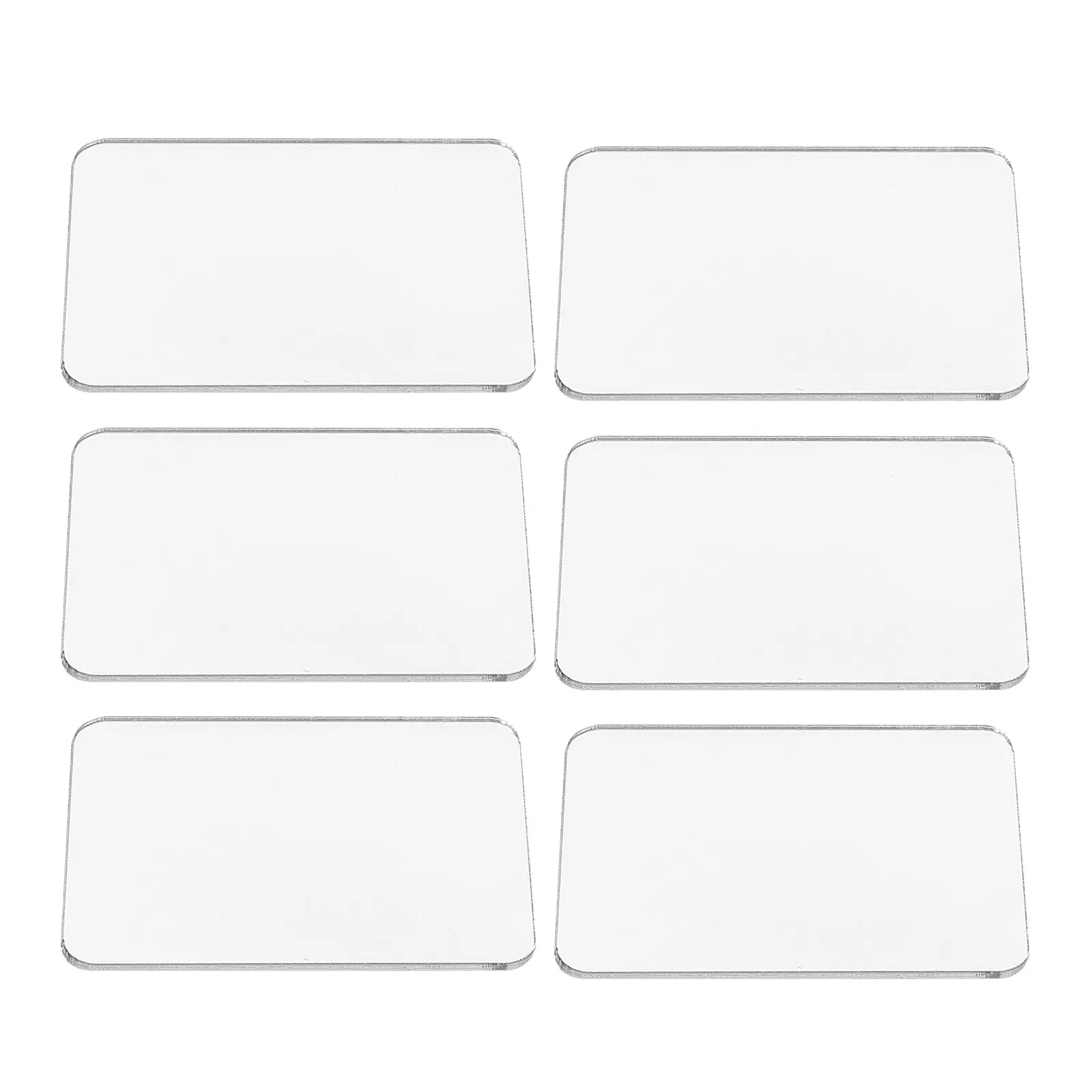 

6Pcs Self-Adhesive Acrylic Mirror Stickers for Phone Case Portable Makeup Mirror Lightweight High Definition Accurate Reflection