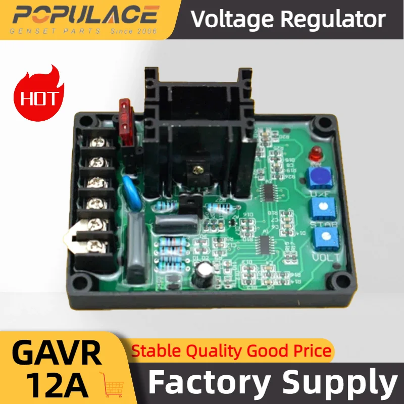 

POPULACE GAVR-12A Brushless Diesel Generator AVR Auto Universal Voltage Regulator Stabilizer Control module improvement Tool