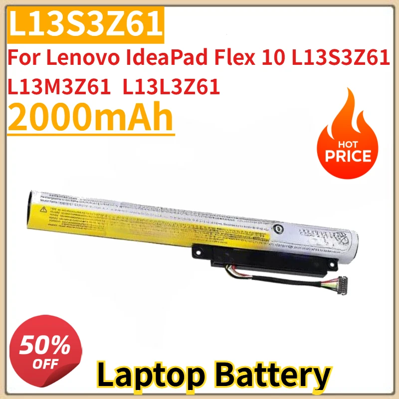 

Высококачественный новый аккумулятор для ноутбука емкостью 2000 мАч L13L3Z61 для Lenovo IdeaPad Flex 10 L13S3Z61 L13M3Z61 L13L3Z61