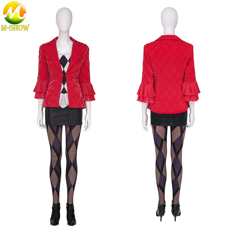 

Superhero Harley Cosplay Costume Joker Women Outfit Harleen Quinzel Full Set Halloween Fancy Suit for Adult Women