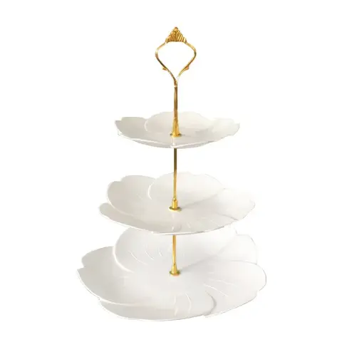 유럽 3 층 과일 접시 케이크 랙, 주방 거실 디저트 야채 보관 랙, 결혼식 생일 과일 선반 트레이 Best5