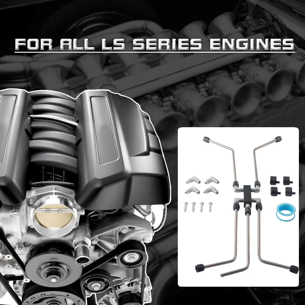 

Complete Stainless Steel Steam Vent Coolant Crossover Kit Engines Coolant Crossover Steam Vent Kit For LS1 LS2 LS3 LS6 LS7 LSX