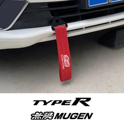 Для Honda Civic Type R Fk2 Fk8 Fk7 Accord Crv Fit Mugen 2012-2023 Авто нейлоновый буксировочный трос Гоночный автомобиль Модные декоративные тросы