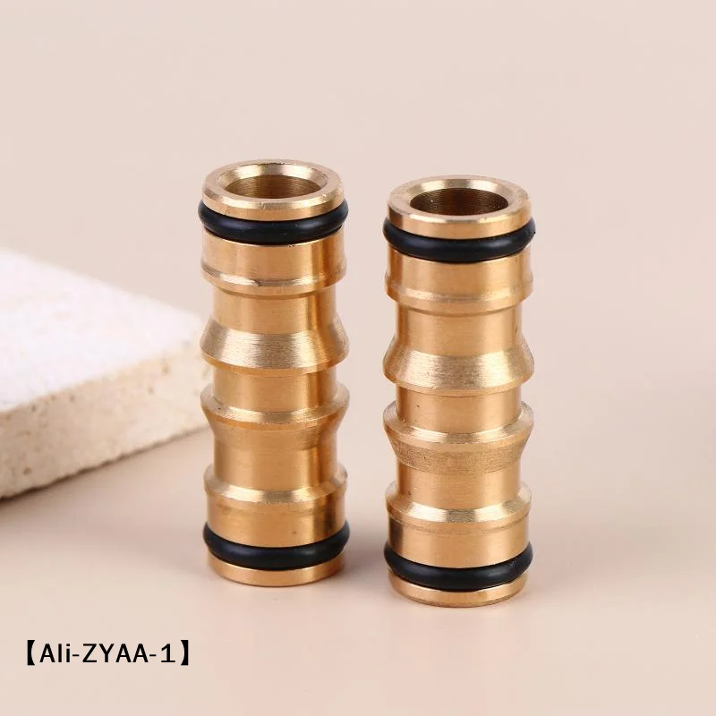 【A】1/2/3Pcs 2 Way Garden Brass Hose Connector Joiner Coupler Watering Water Pipe Tap Male Water Pipe Repair Extension Joints