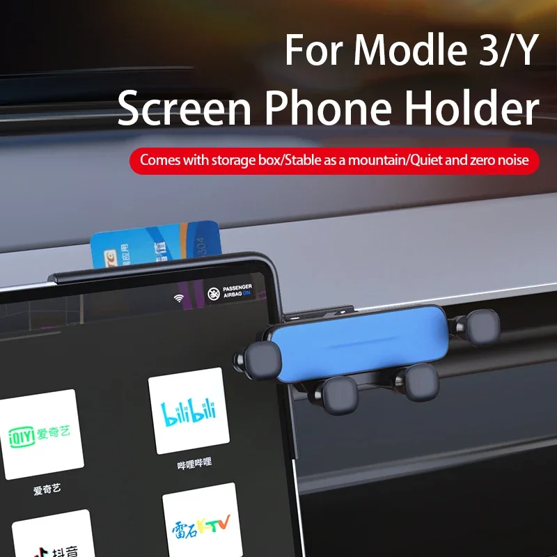 

Car Mobile Phone Holder Wireless Charging Portable Car Cellphone Bracket Stand In Car Device For Tesla Model 3 Y New Model 3