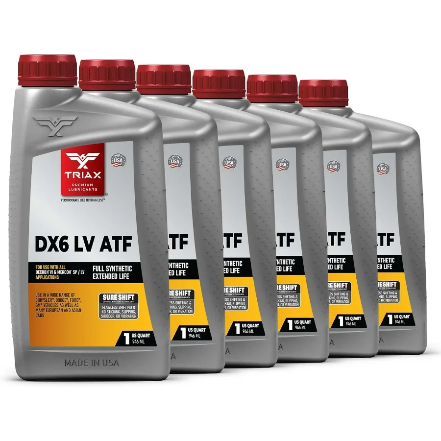 

DX6 ATF Совместимость с Dexron VI и Mercon SP LV Применения Полностью синтетический OEM-класс Низкая вязкость Заполнение для жизни Автоматический