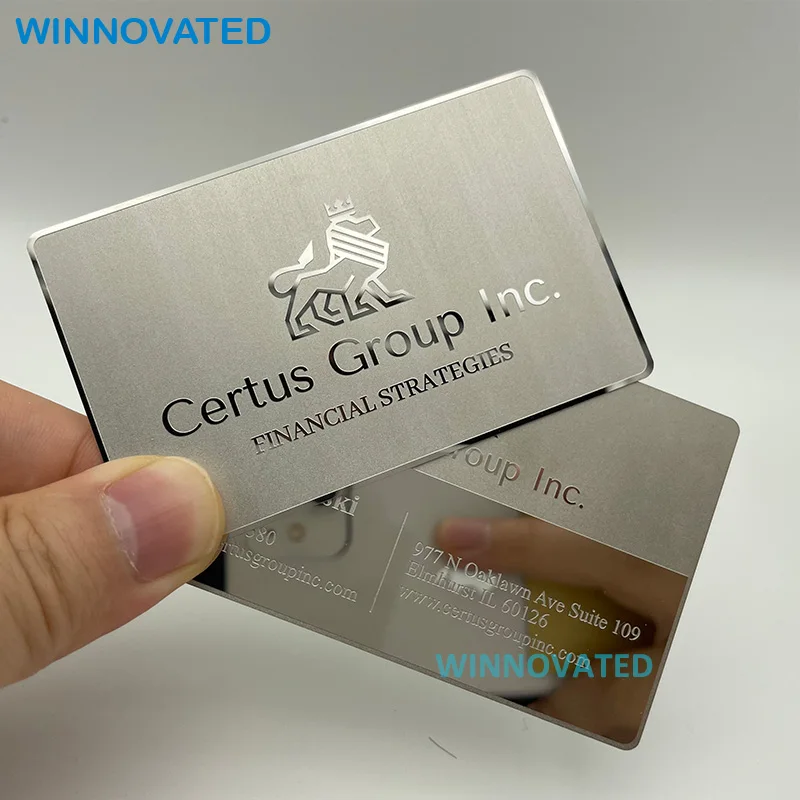 10 0.pieces.CustomCustom Printing Name Loyalty Membership Metal Business Card