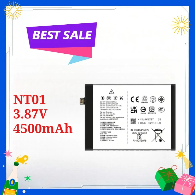 NT01 3.87V 4500mAh 17.42Wh Replacement Phone Li-in Battery for Nothing Phone 1 One High-Capacity Mobile Phone Battery