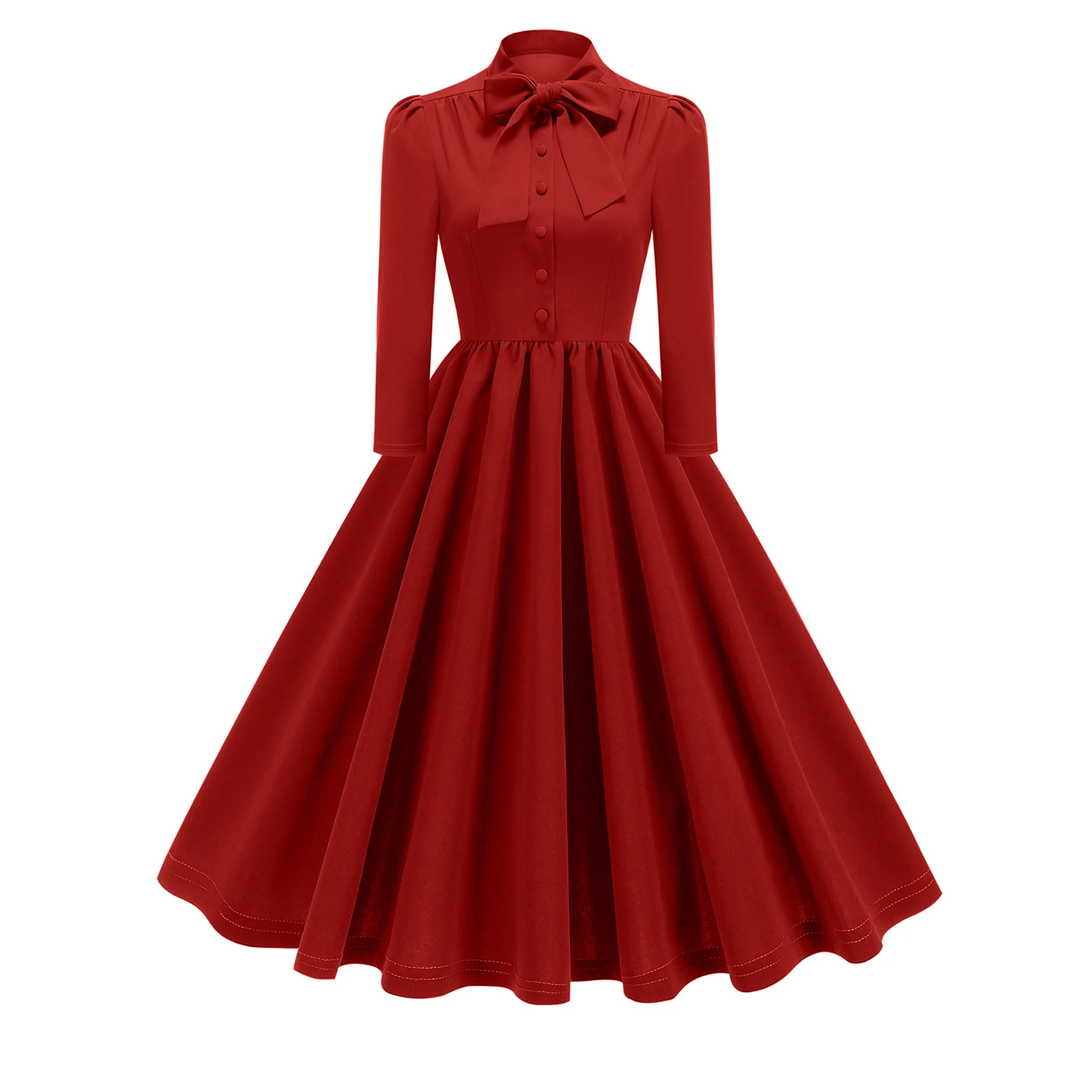 

Women Vintage Medieval Ruffled Dress Retro Rockabilly Elegant Party 1950s Swing Dress Summer Short Sleeves Clothing