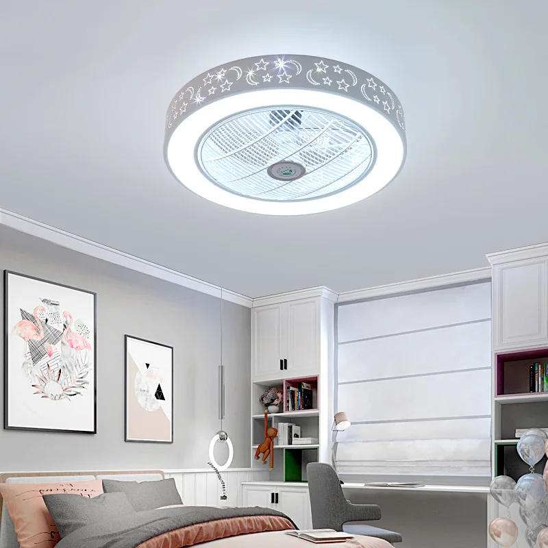 

Ceiling Fan with Lights Remote APP Control White Ceiling Fan Lamp with 3-Speed Wind and 3-Color Dimmable Smart Timing