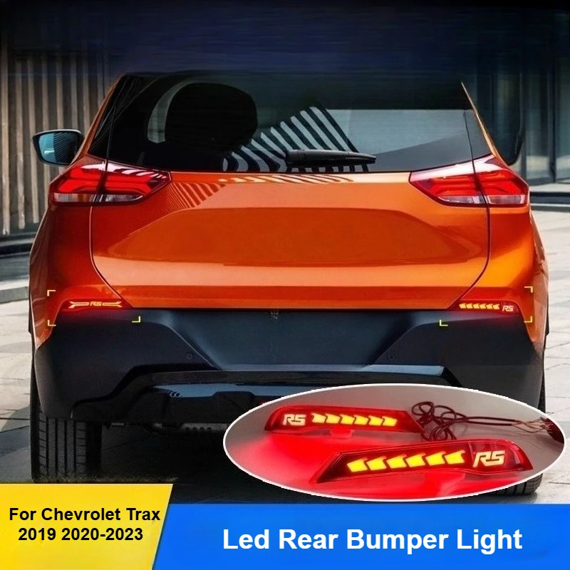 

Для Chevrolet Trax 2019 2020-2023 отражатель заднего бампера светодиодный плавный указатель поворота стоп-сигнал задний предупредительный фонарь аксессуары