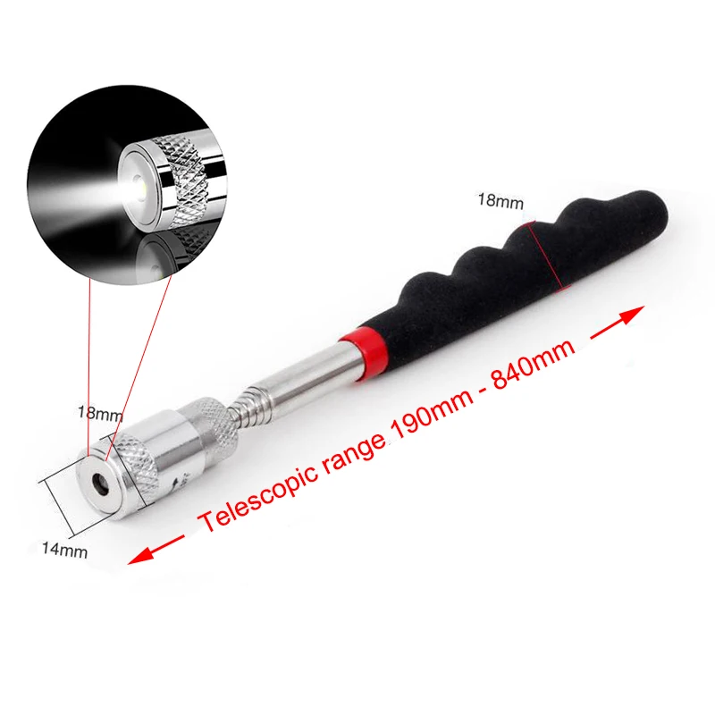Tragbarer Mini-Teleskop-Magnet-Magnetstift, praktische Werkzeuge, Kapazität zum Aufnehmen von Muttern, Bolzen, ausziehbarer Tonabnehmerstab