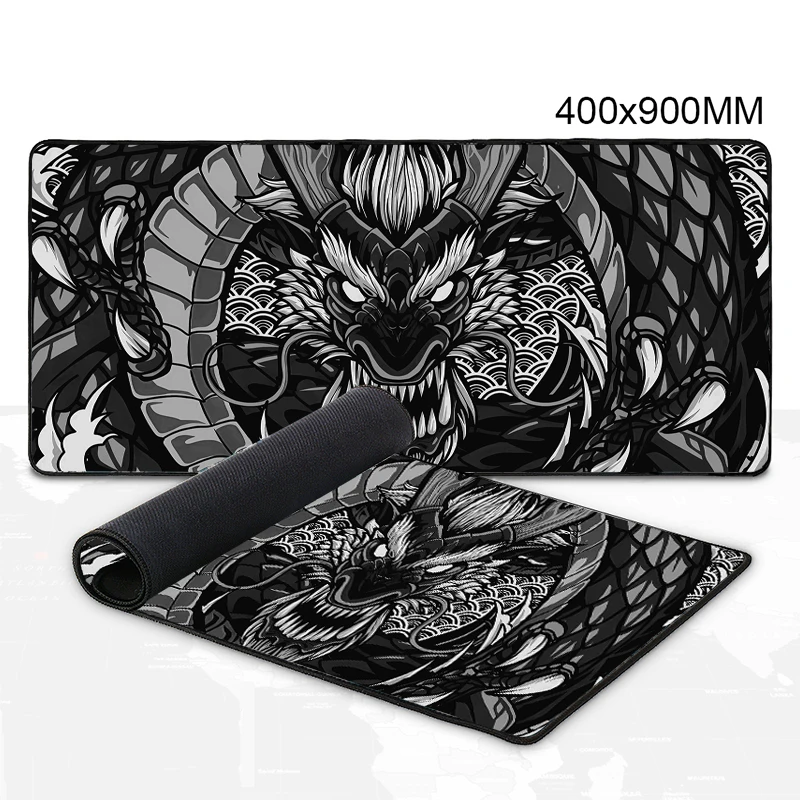 Large Game Mouse Pad Black Dragon XXL Desktop Esports Game Boys Bedroom Table Pad Animation 900x400 Hand Guard Mousepad