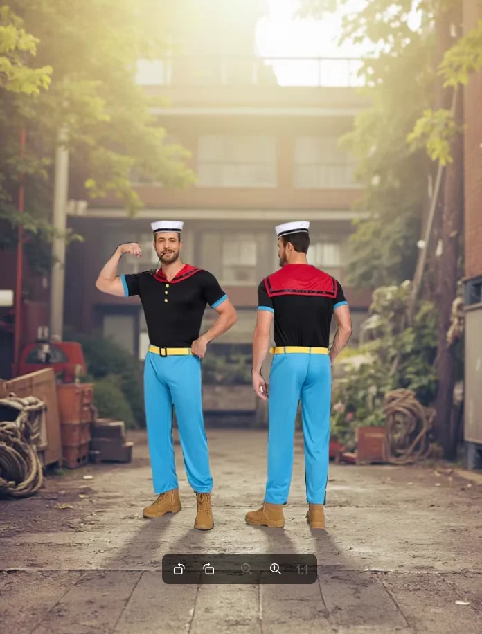 Anime Cosplay Couple - Halloween Cosplay Classic Cartoon Popeye Suits