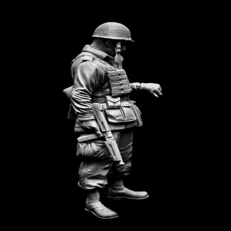 3D-geprinte 120 mm miniatuur hars soldaatmodelset, wit modelbeeldje van de luchtlanding, ongemonteerd en ongeverfd bouwpakket