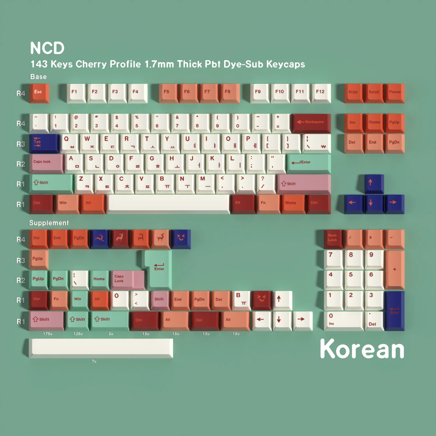 

Festival Keycaps Korean Abnt2 Cherry PBT Dye Sub Keycap Deer For Game Mechanical Keyboard Arabic Russian Germen French Spanish