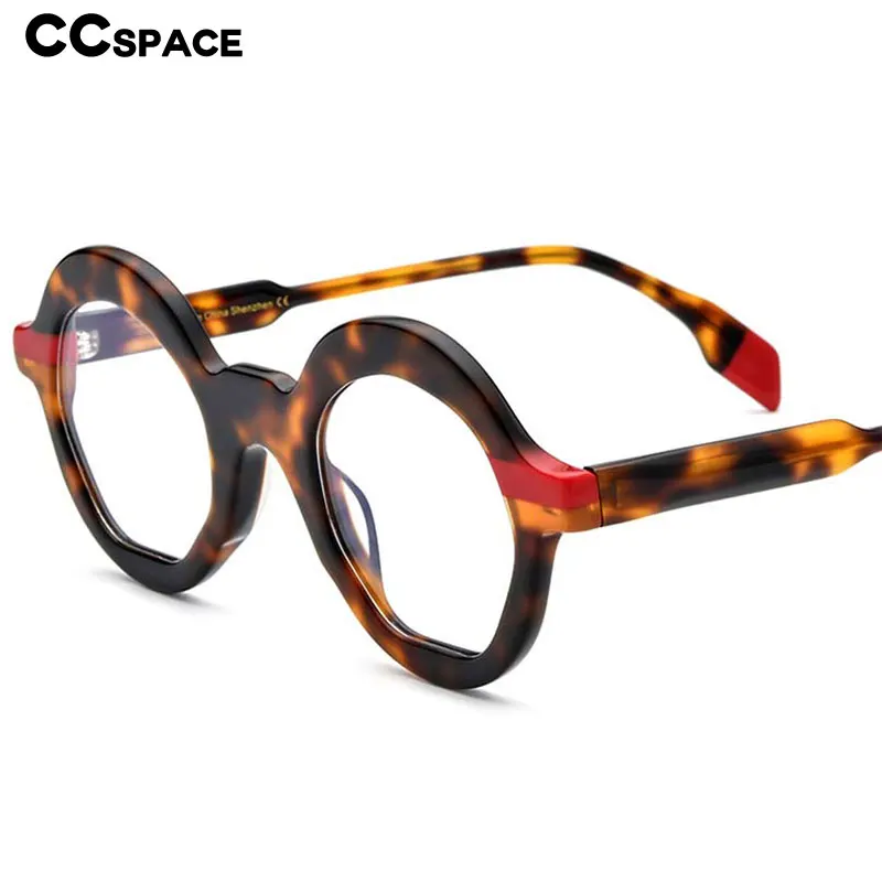 55100 Acetate Glasses Men Vintage Round Prescription Eyeglasses Frame Women Optical Spectacles Korean Eyewear