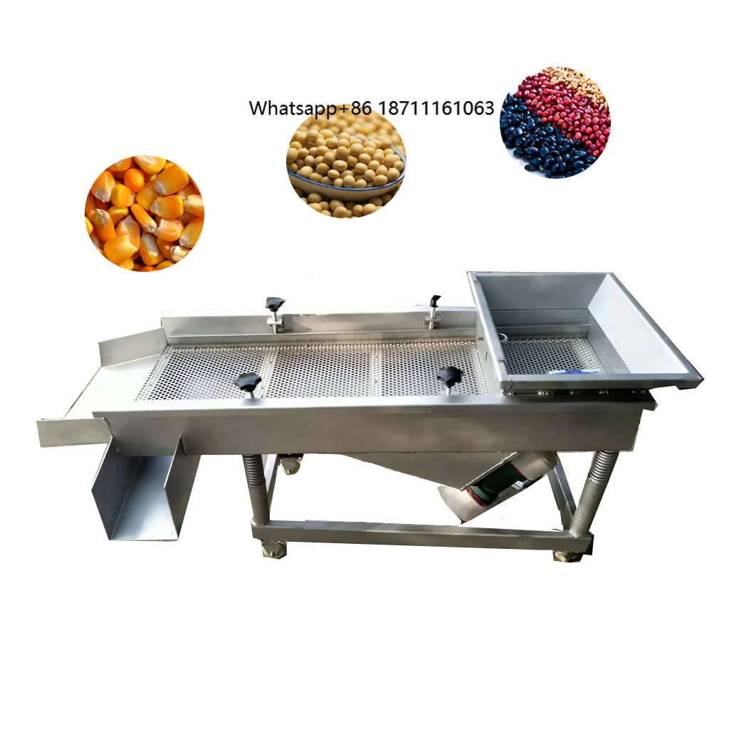 201 Stainless Steel Screen Peanut Sorting Machine Rice Bean Destoner Vibration Type High Speed Seed Nut Grading Machine 300kg/h