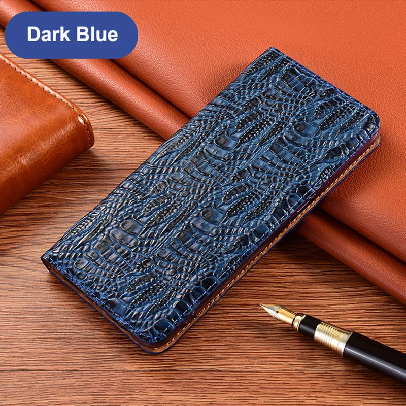 Crocodile Claw Genuine Leather Case For Galaxy S7 S8 S9 S10 S20 S21 S22 FE Plus Lite Ultra 5G Magnetic Flip Cover Phone Cases