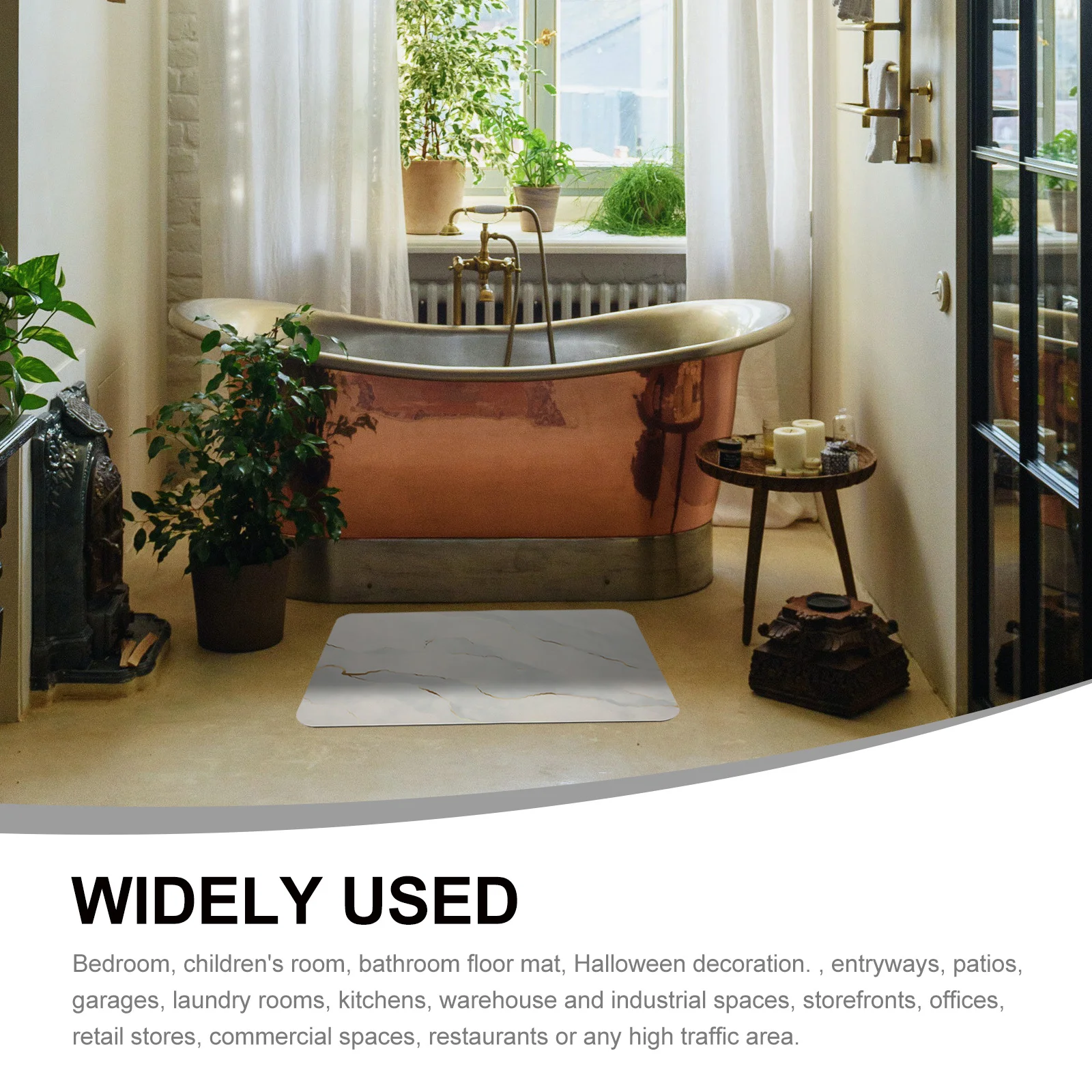 

Bathroom Non-Slip Floor Mat Diatom Mud Soft Absorbent Quick-Drying Decorative Floor Pad Water Absorption Shower Mat