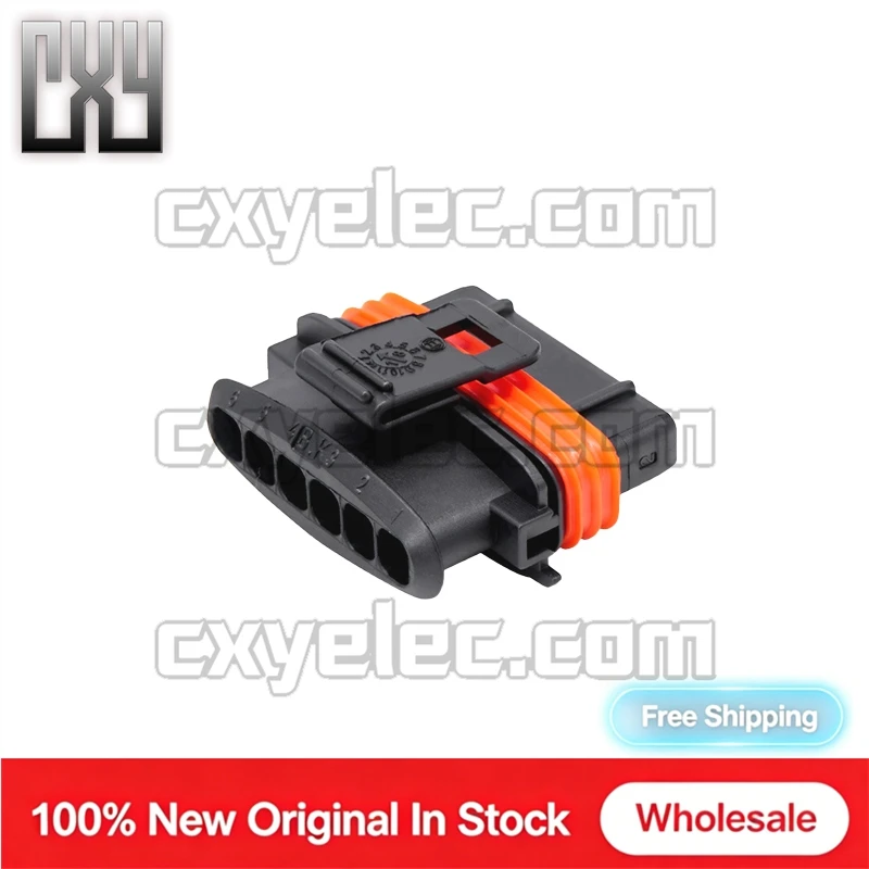 1928403202 6Pin Female Connector Housing Only Waterproof Black With CPA Lock For Car Accelerator Pedal Sensor Wiring  Harness