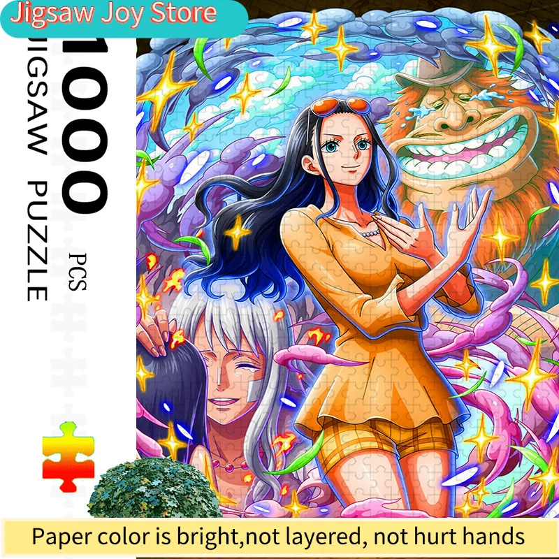 

Cartoon Anime "1pc" Puzzle Robin And Friends Colorful, Sturdy Frameless Design, Suitable for Enthusiasts Beginner Challenge, E