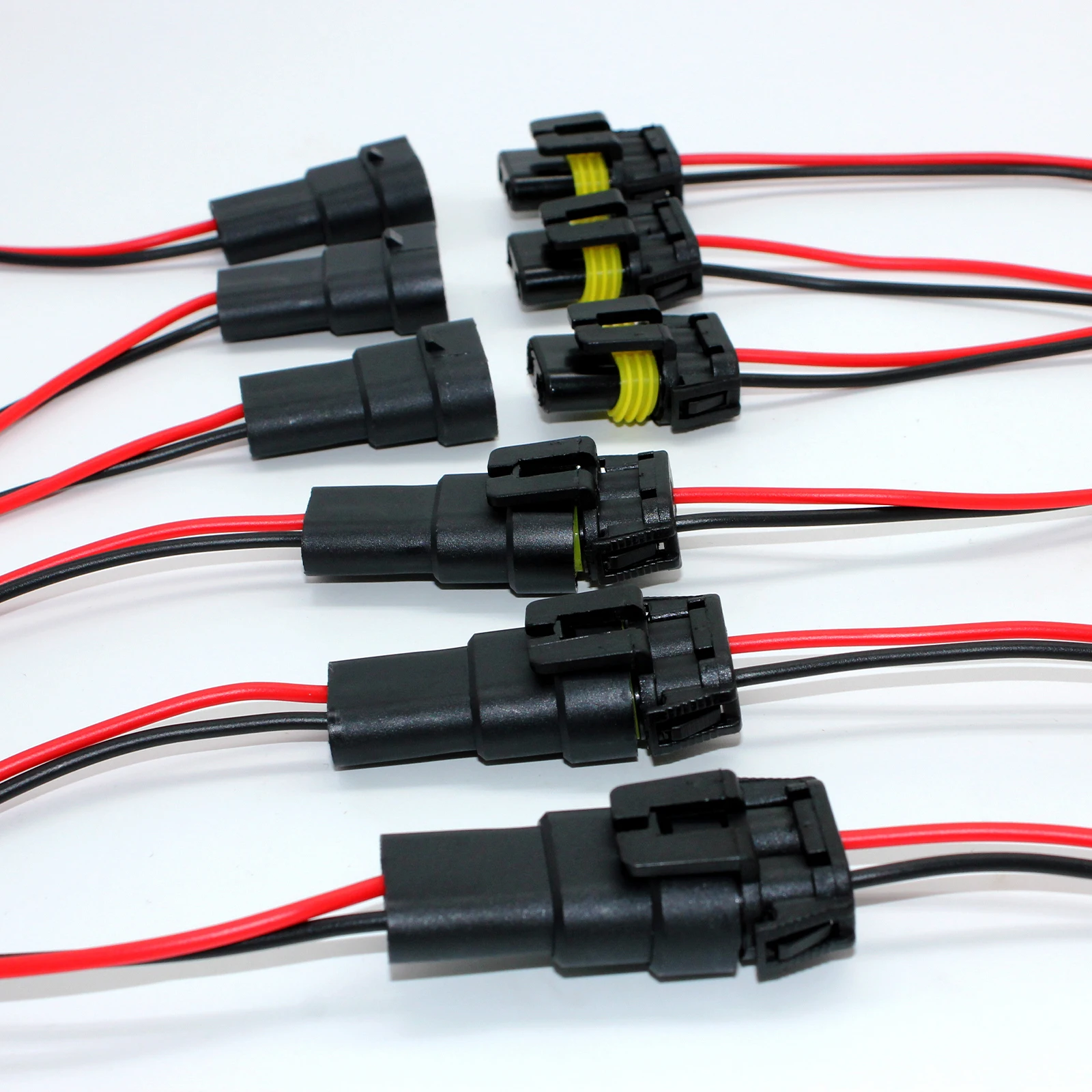 12Pcs 9005 9006 Male Female Plug HB3 HB4 Adapter Socket Wiring Harness Connector Extension Cable Fog Lights  Auto Fog Lamp