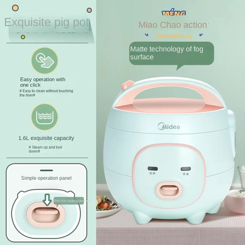 

Midea Mini Rice Cooker Small Mini Rice Cooker Electric Rice Cooker Small 1-2 To 3 Person Household