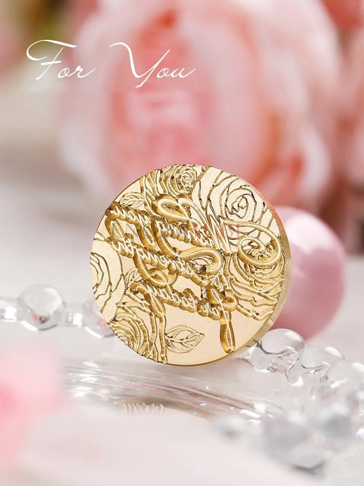 

Wedding Greeting Stamp English Phrases Multilayer Wax Seal Stamp Retro Antique Sealing Baby Friend Gifts Scrapbooking Decorative