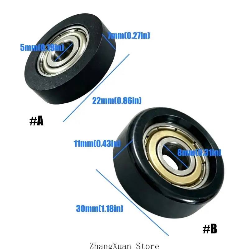 Wartungsrollenlager-Flachradsatz für Schiebepaneel-Service, 10er-Pack 3XUF – Detail 6