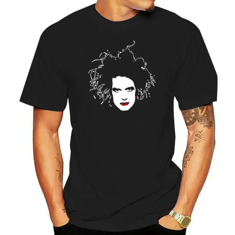 Camiseta 100% de algodón con cuello redondo, Camiseta con estampado de Robert Smith