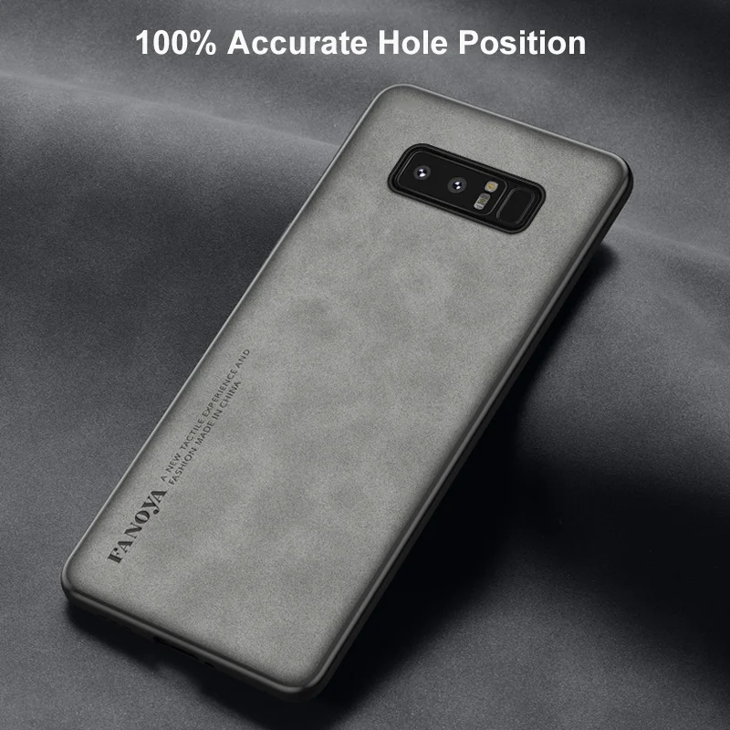 Casespace para Samsung Note 8 funda de teléfono de cuero PU para Samsung Galaxy Note8 contraportada protección de silicona a prueba de golpes