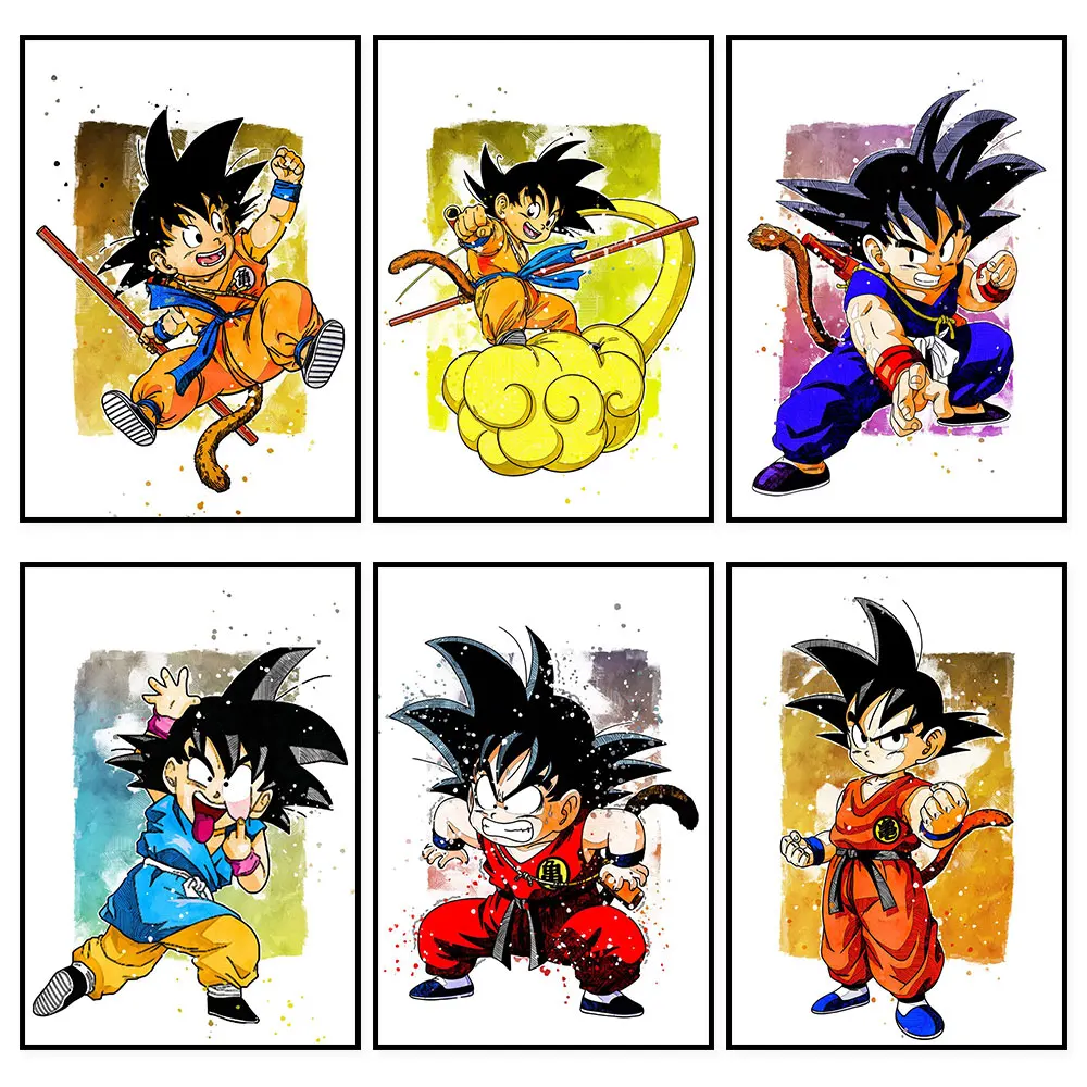 

Anime Dragon Ball Goku Childhood Posters Peripherals Canvas Painting Cartoon Picture Art Wall Bedroom Decoration Kawaii Mural