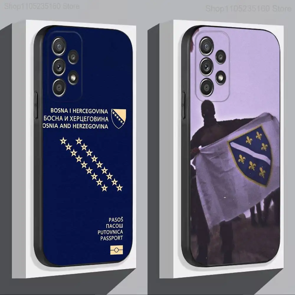

Bosnia Herzegovina Map For Samsung S 25,24,23,22,30,21,10,9,Ultra,Plus,Lite,FE,4,5G Black Soft Case Phone Case