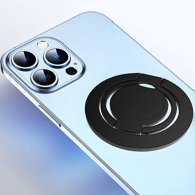 Supporto magnetico per anello per cellulare compatibile con iPhone 12 13 14 serie MagSafe Cavalletto rimovibile per telefono cellulare