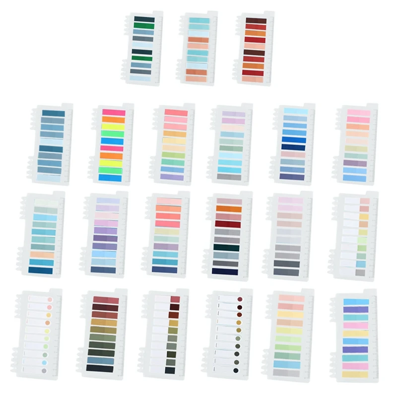 

24Piece Page Markers Sticky Index Tabs Writable And Repositionable File Tabs Flags With Ruler For Reading Notes