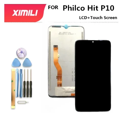 100% przetestowany wyświetlacz LCD do wyświetlacza LCD Philco Hit P10 montaż digitizera ekranu dotykowego Panel przedni szklany montaż