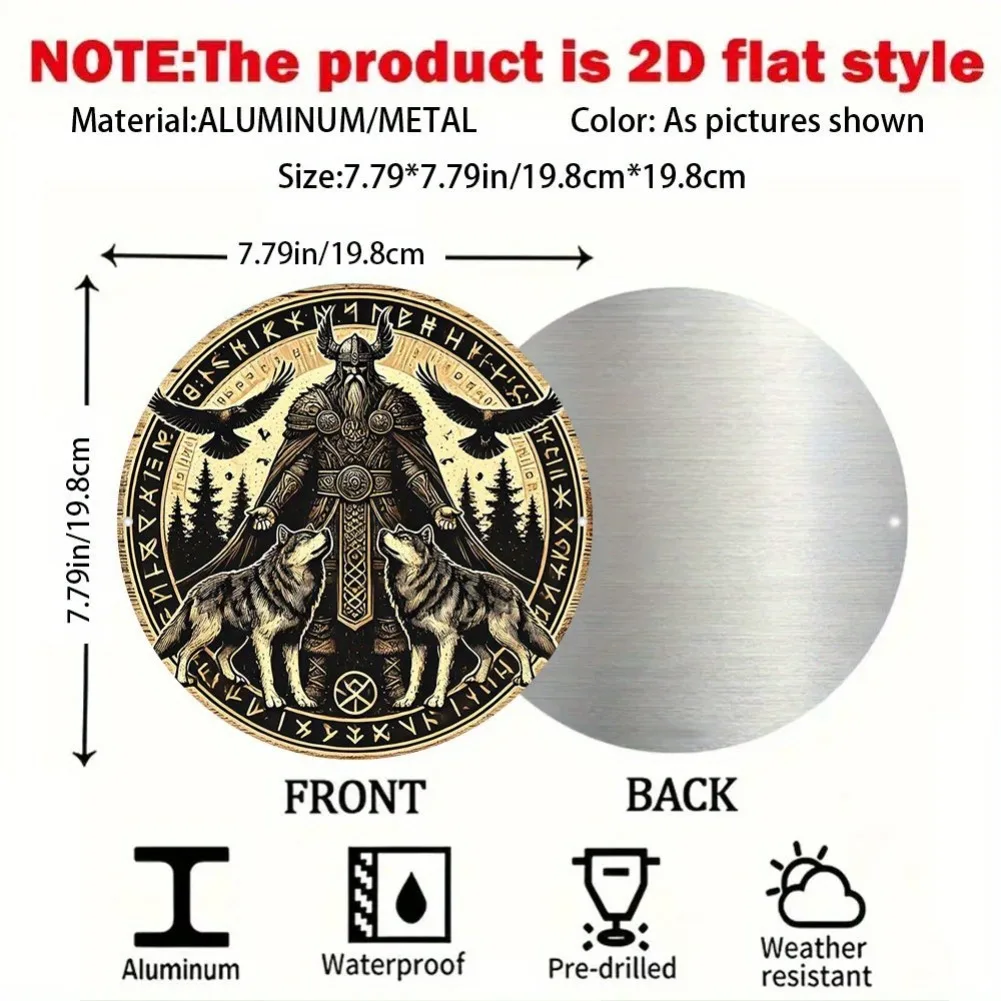 Vintage Norse Mythology Odin Wall Decor - 7.79