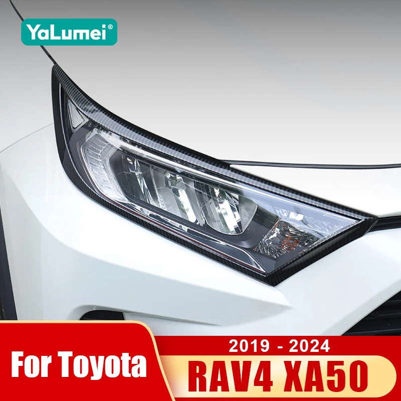 

Для Toyota RAV4 XA50 2019 2020 2021 2022 2023 2024 RAV 4 гибридная передняя фара автомобиля, накладка на брови, веки, аксессуары