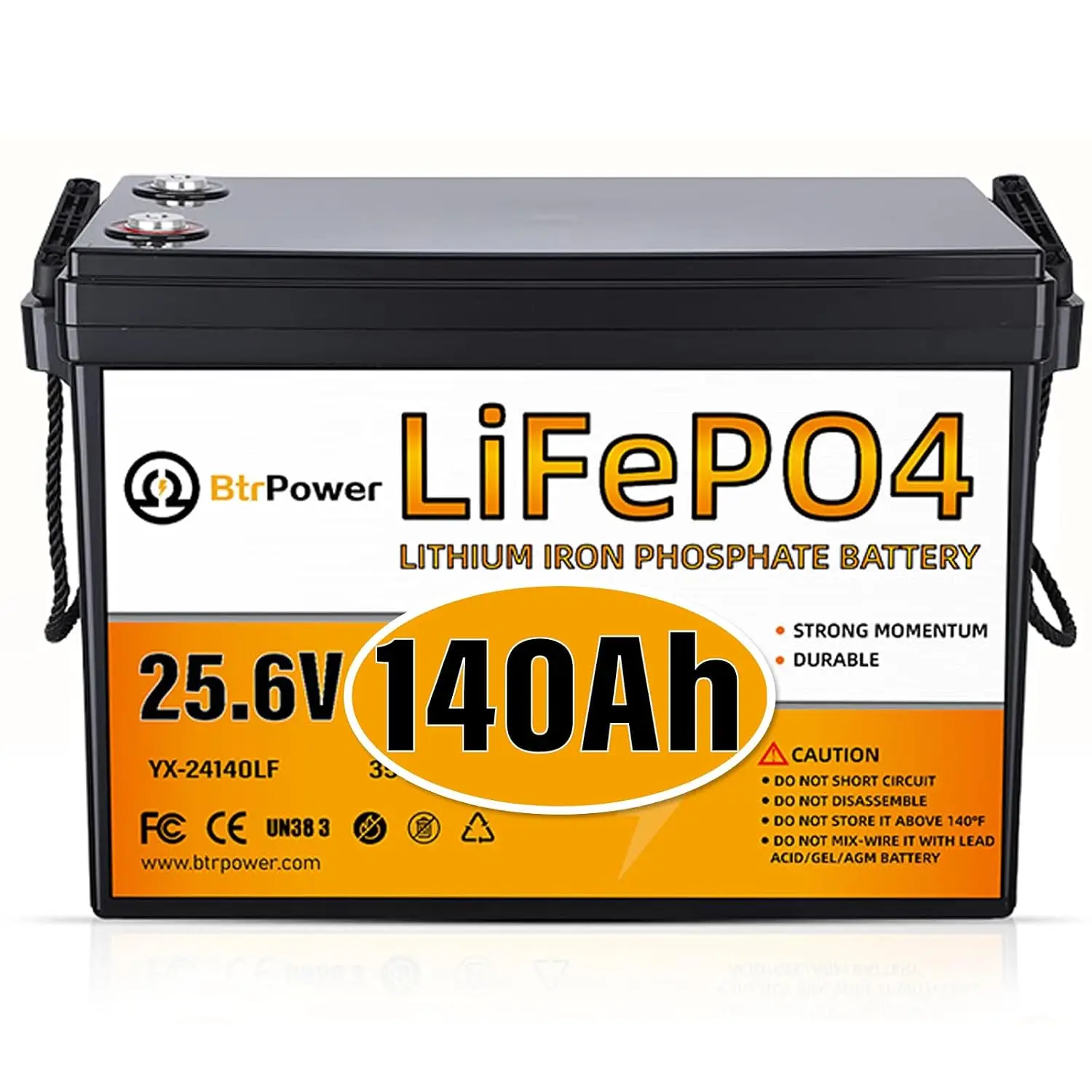 Compact 24V 140Ah Lithium Li FePO4 B attery,Built-in 100A BMS | 2560W Power Output,Up to 15000 Cycles,Perfect for, Custom