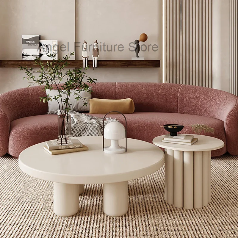 Minimalist Entryway Coffee Tables Korea Round Breakfast Multipurpose Side Table Large Magazine Stolik Kawowy Home Furniture