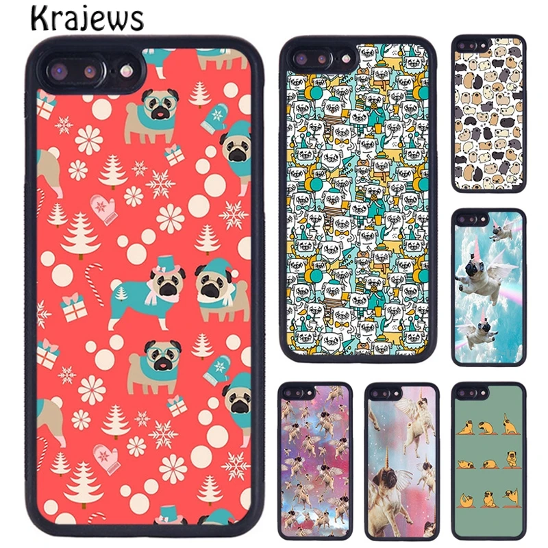 Krajews CUTE PUPPY PUG DOG MOPS Phone Case Cover For apple 16 14 plus X XR XS 11 12 13 pro max coque